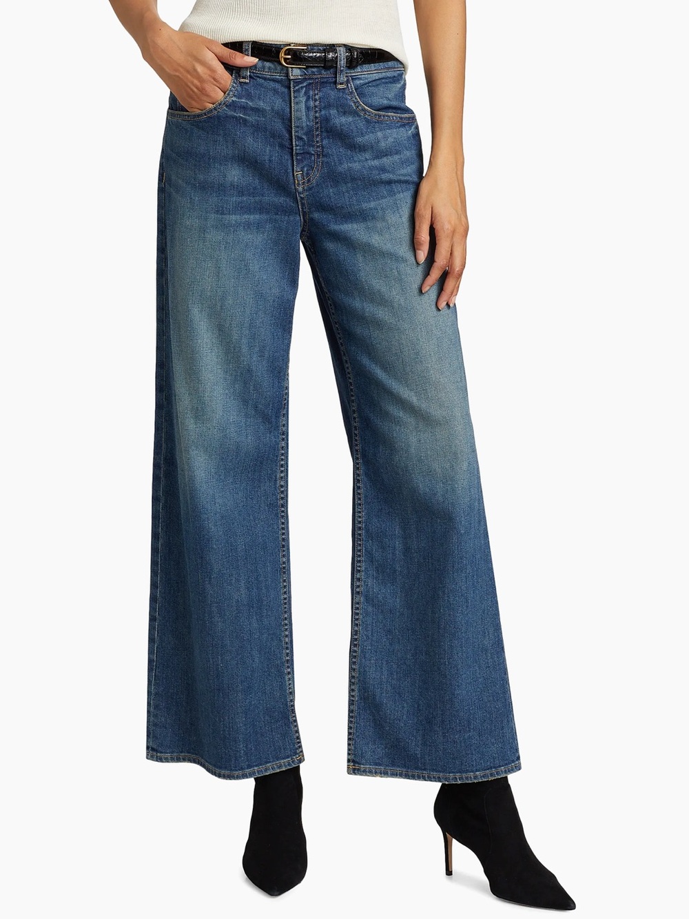 Nili Lotan Marlene Jeans mid rise wide leg